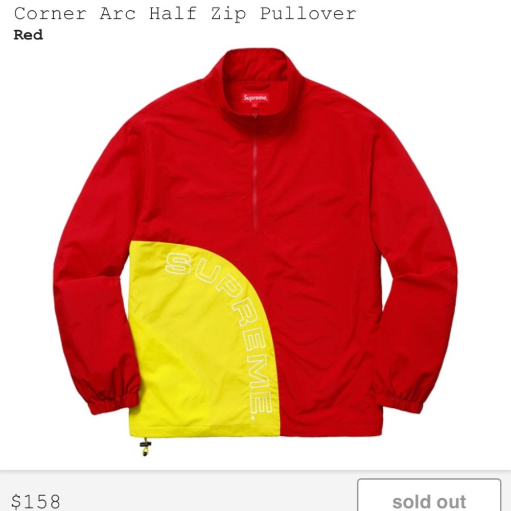 SOLD!!! Supreme Corner Arc Half Zip Pullover